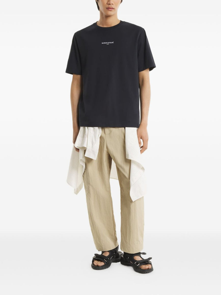 Maison Kitsuné Logo Cotton T Shirt For Men Premium Organic Cotton Everyday Wear Iconic Tee