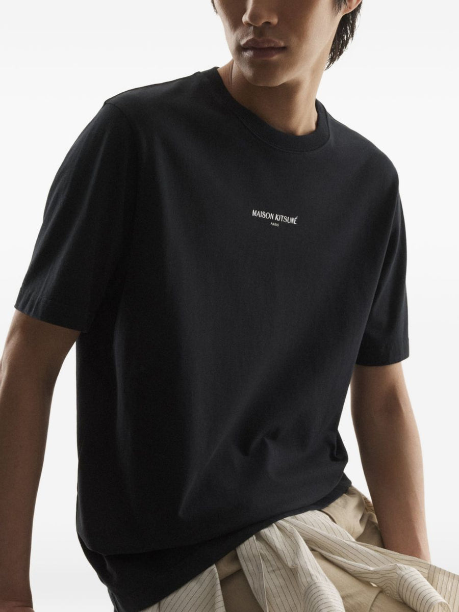 Maison Kitsuné Logo Cotton T Shirt For Men Premium Organic Cotton Everyday Wear Iconic Tee
