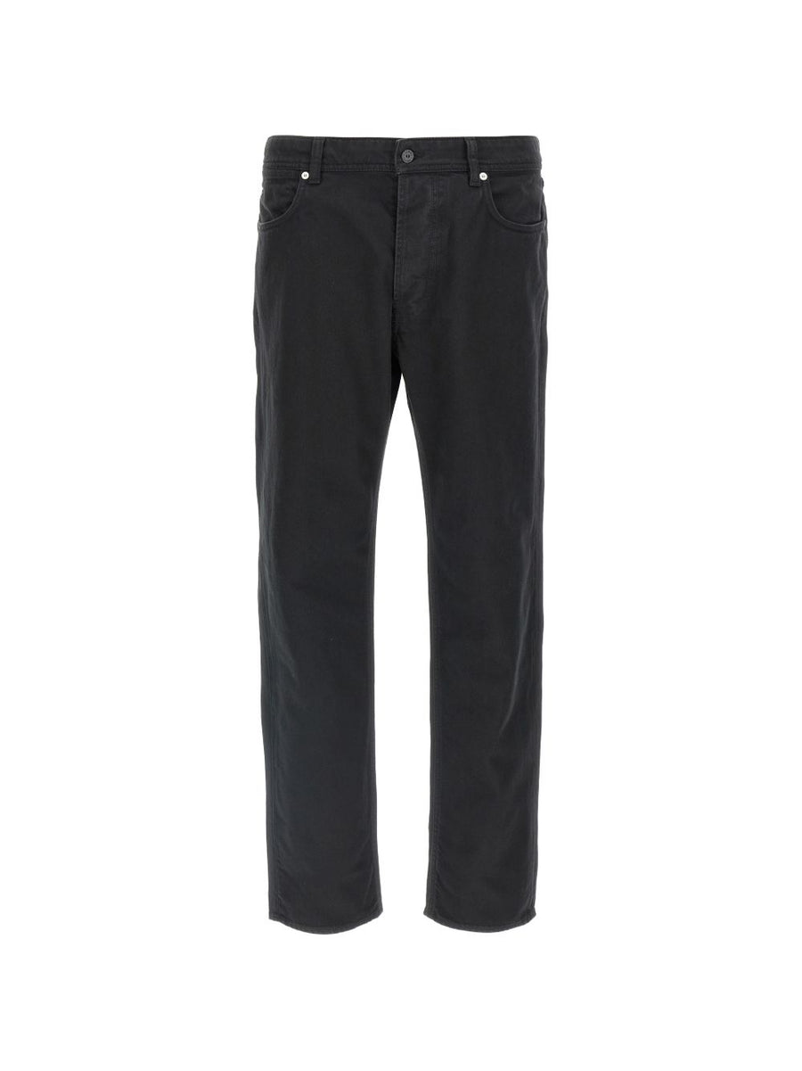Stone Island Denim Jeans Black Straight Leg For Men With Five Pocket Design Front Button Closure Premium Craftsmanship