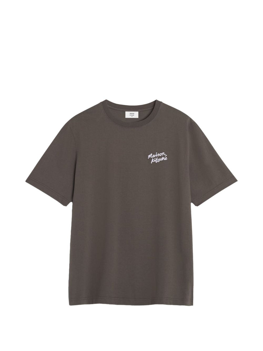Maison Kitsuné Handwriting Comfort T Shirt For Men Seasonless Everyday Essential Soft Organic Cotton
