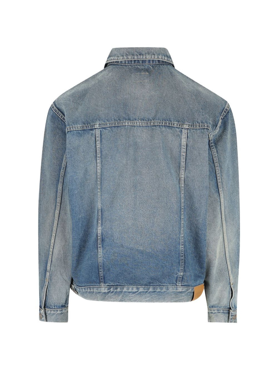 Saint Laurent Navy Denim Trucker Jacket For Men Premium Craftsmanship And Timeless Style