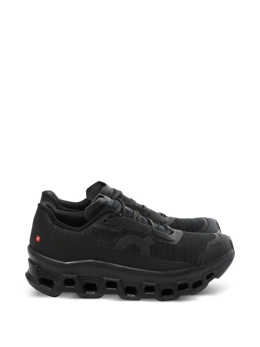 On Cloudmonster Void Sneakers For Women Versatile Black Panelled Comfort With Sustainable Recycled Materials