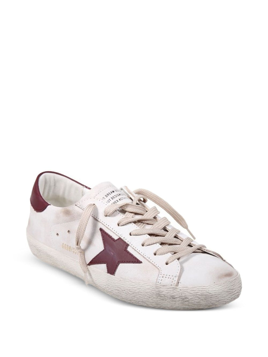 Golden Goose Super Star Sneakers Premium Calf Leather Distressed Finish For Men Fashion Forward