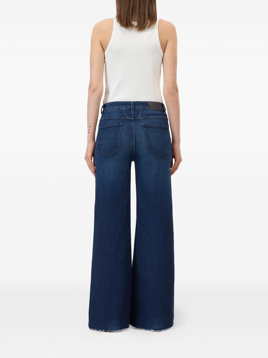 Closed Navy Flared Denim Jeans For Women Regular Fit Comfort With Bold Flair Everyday Wear