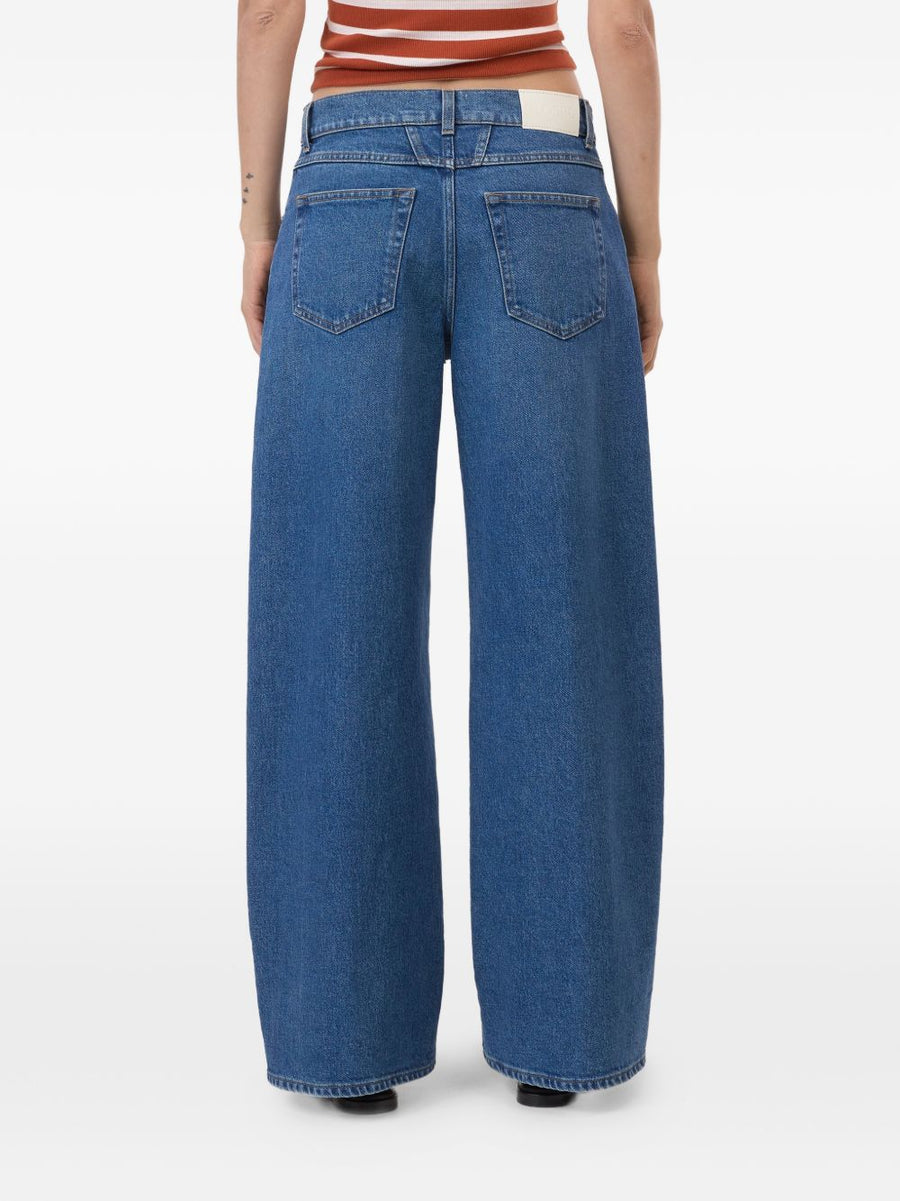 Closed Flared Denim Jeans For Women Navy Hundred Percent Fabric Everyday Wardrobe Staple Essential