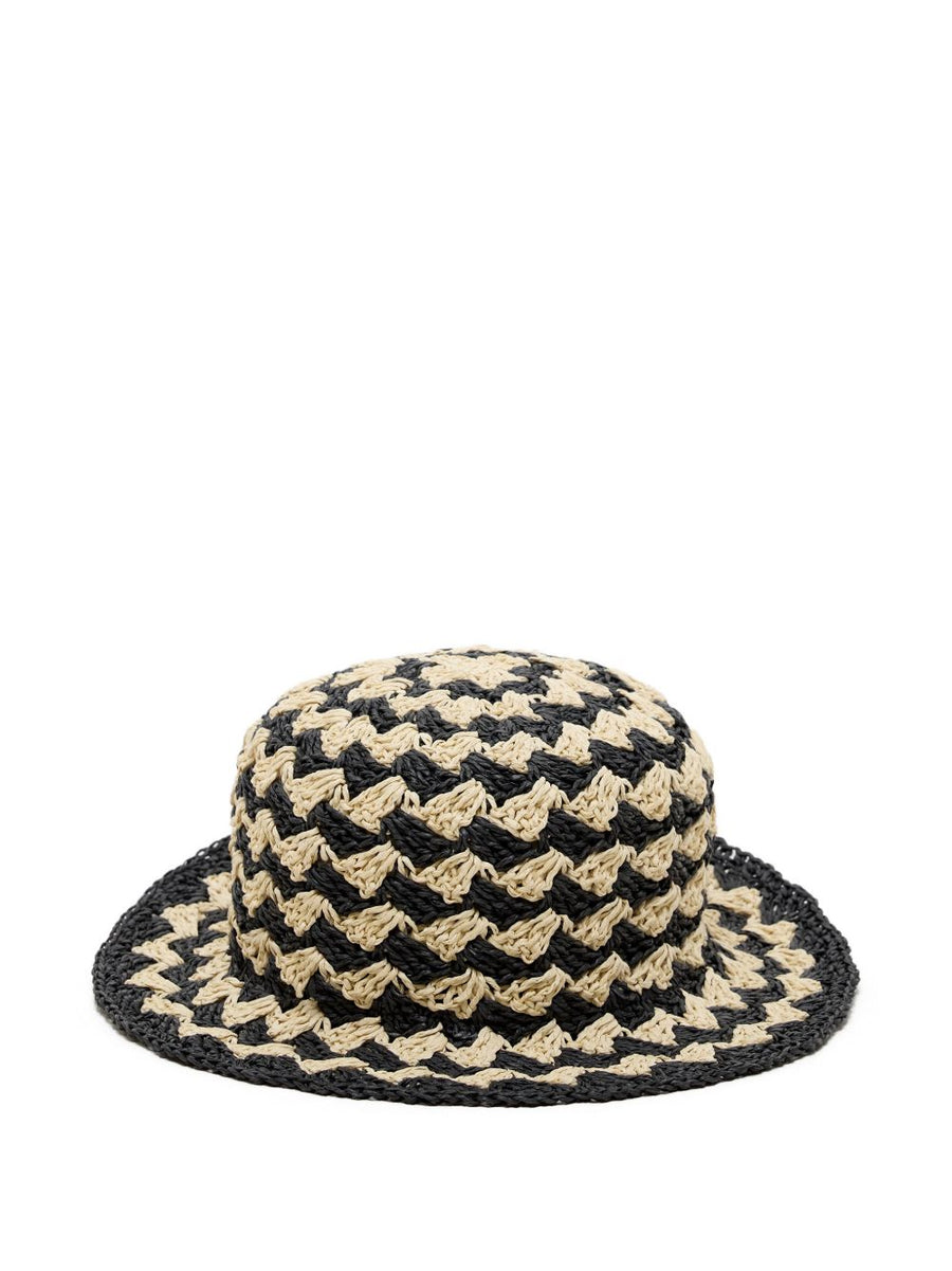 Closed Black Woven Straw Hat Women One Size Short Brim Sun Ready Premium Chic Spring Summer 2026