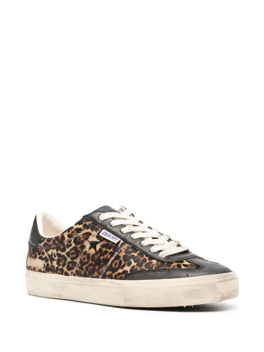 Golden Goose Soul Star Leopard Print Sneakers For Men Premium Craftsmanship Calf Leather Statement Luxury