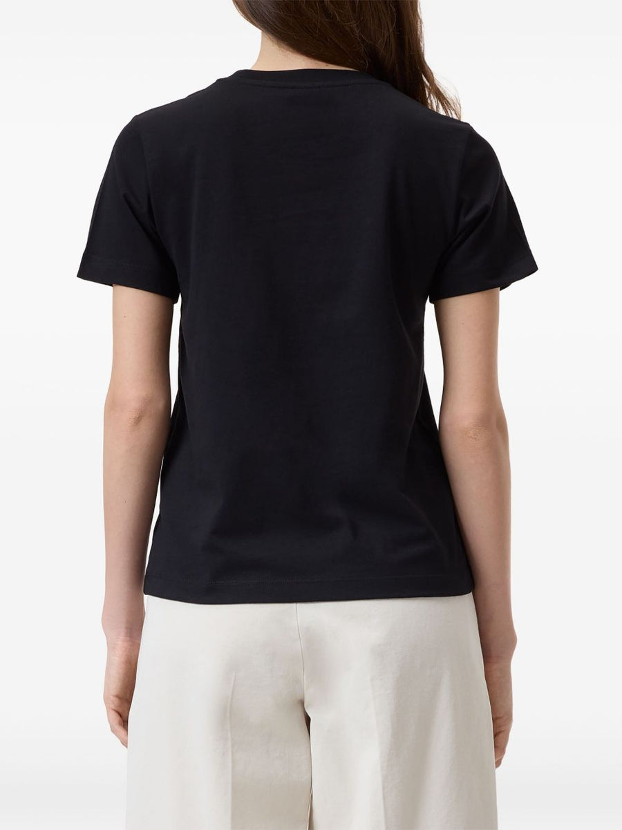 Closed Organic Cotton T Shirt Women Black Crew Neck Versatile Everyday Essential