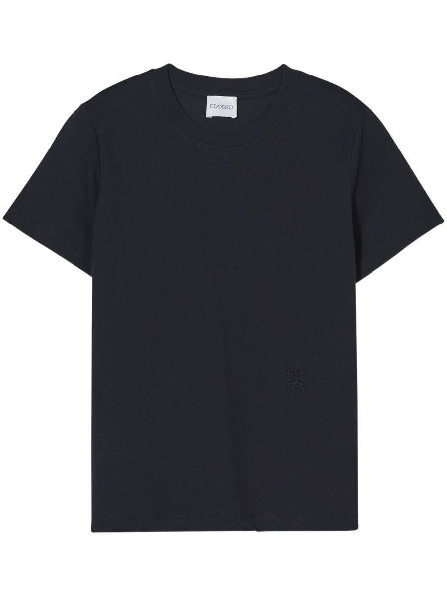 Closed Organic Cotton T Shirt Women Black Crew Neck Versatile Everyday Essential