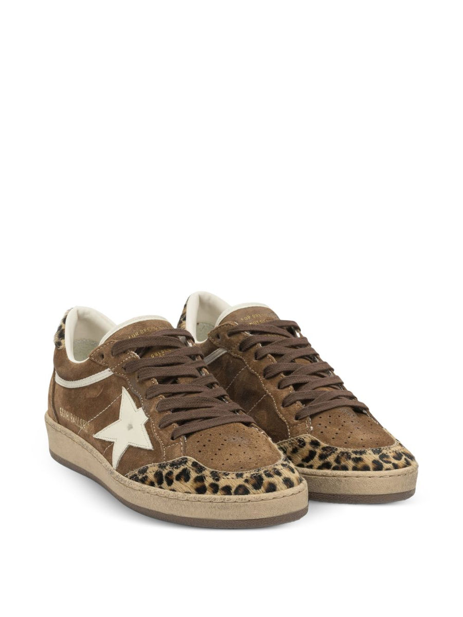 Golden Goose Ball Star Leopard Sneakers For Women Luxury Casual Chic With Leopard Inserts