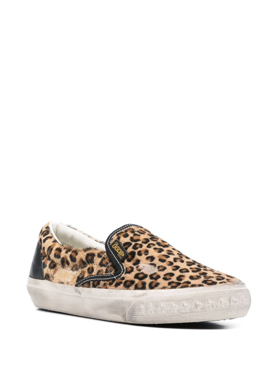 Golden Goose VCE Penstar Leopard Print Slip On Sneakers For Women Luxury Comfort All Day