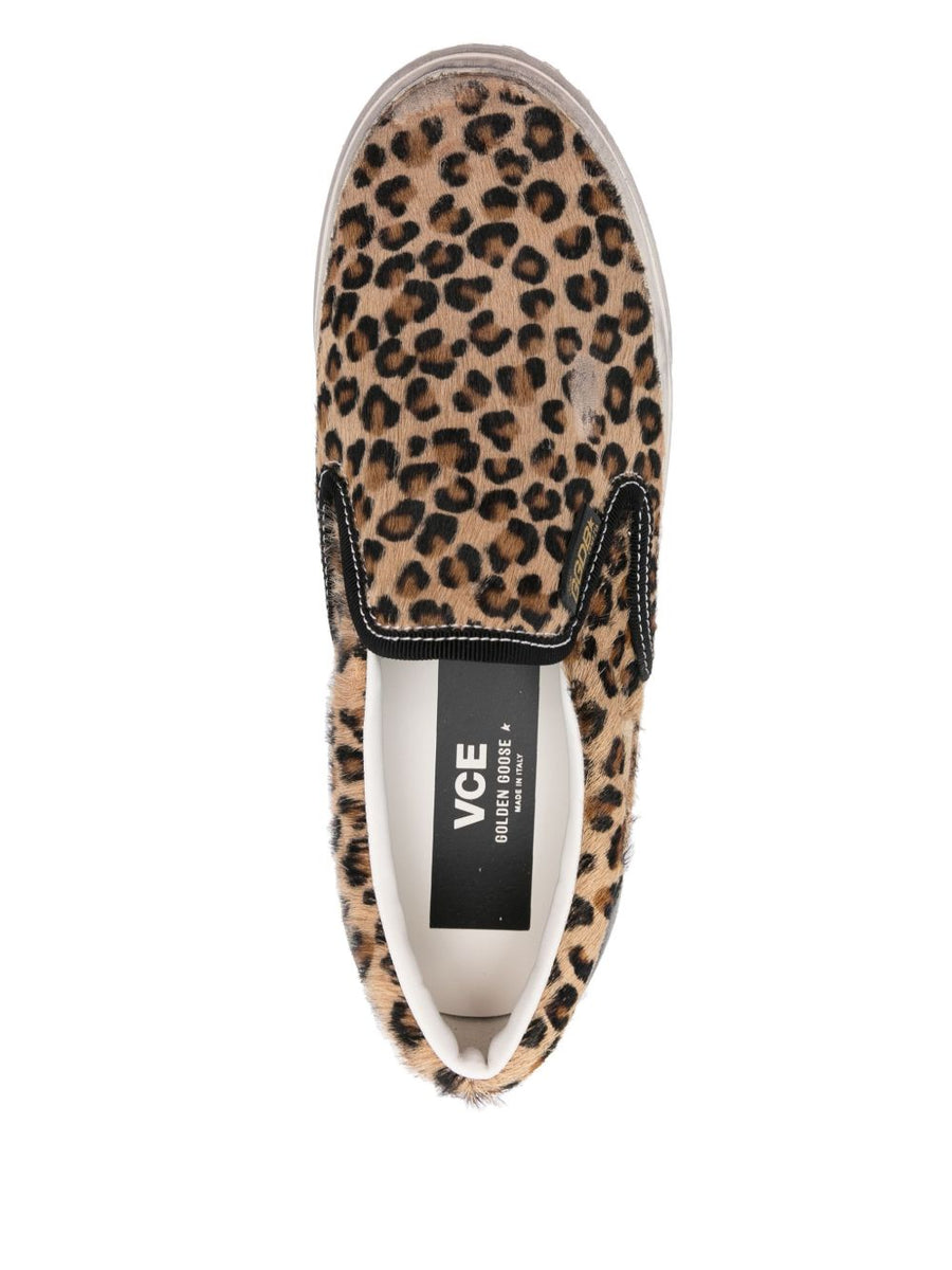 Golden Goose VCE Penstar Leopard Print Slip On Sneakers For Women Luxury Comfort All Day