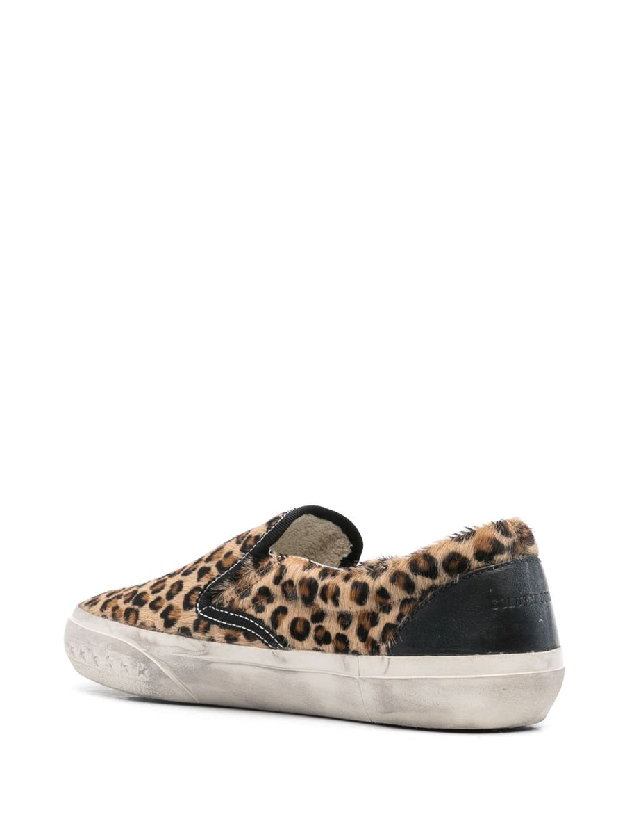 Golden Goose VCE Penstar Leopard Print Slip On Sneakers For Women Luxury Comfort All Day