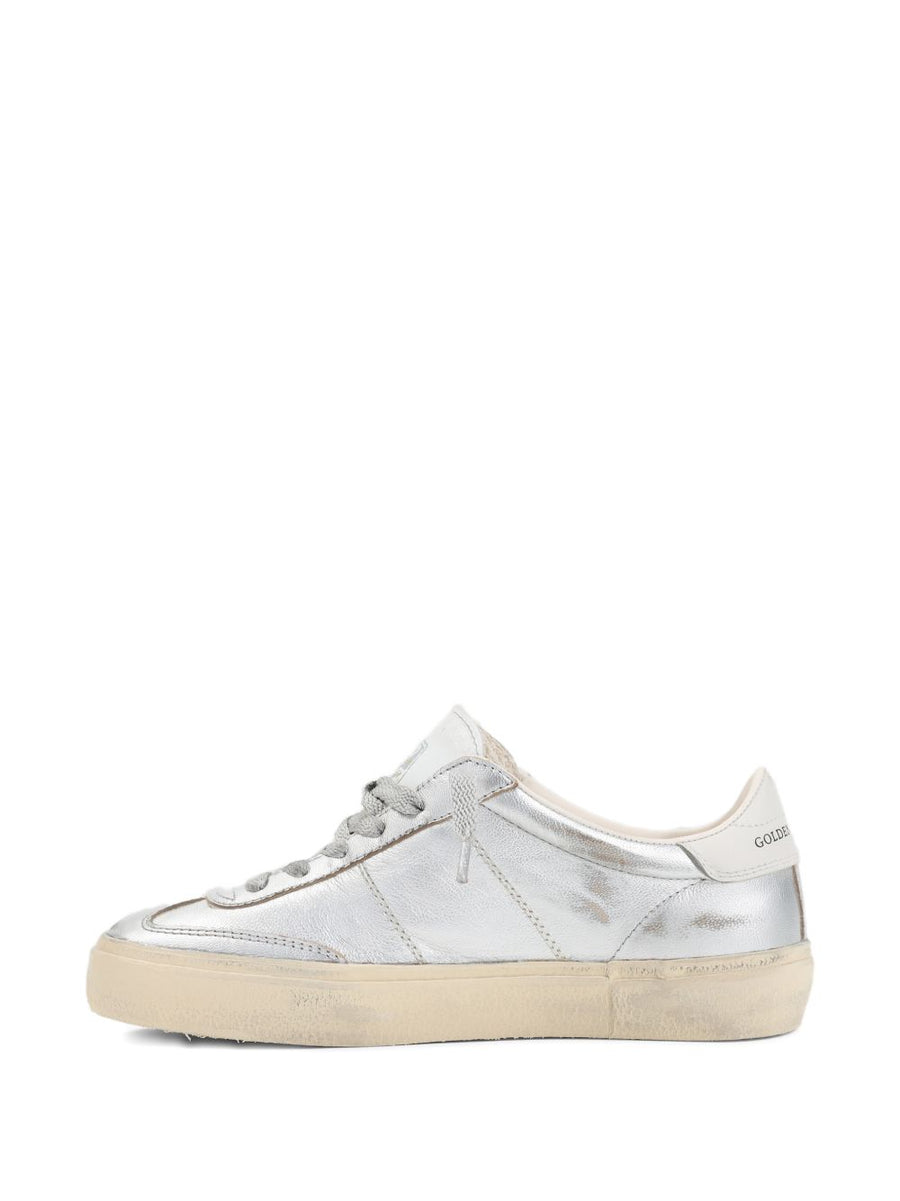 Soul Star Sneakers Golden Goose For Women Silver Finish With Lace Up Closure And Iconic Soul Star Detail