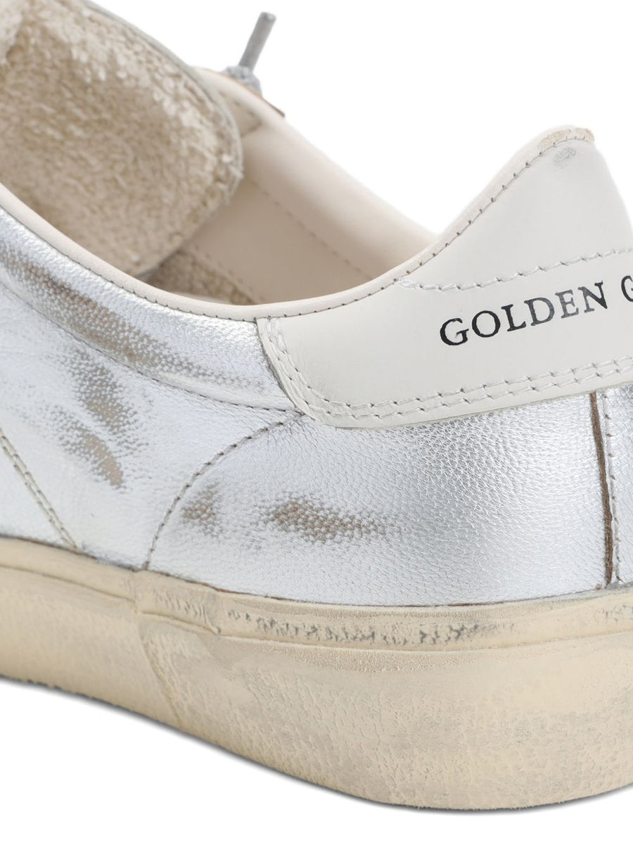 Soul Star Sneakers Golden Goose For Women Silver Finish With Lace Up Closure And Iconic Soul Star Detail