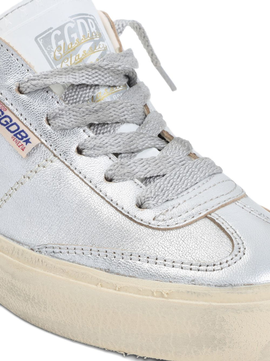 Soul Star Sneakers Golden Goose For Women Silver Finish With Lace Up Closure And Iconic Soul Star Detail