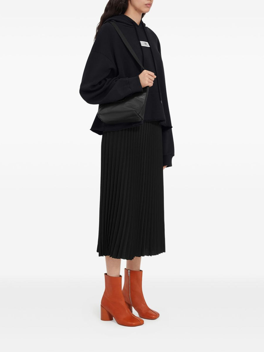 MM6 Maison Margiela Logo Cotton Hoodie For Women With Signature Logo Patch And Drawstring Hood