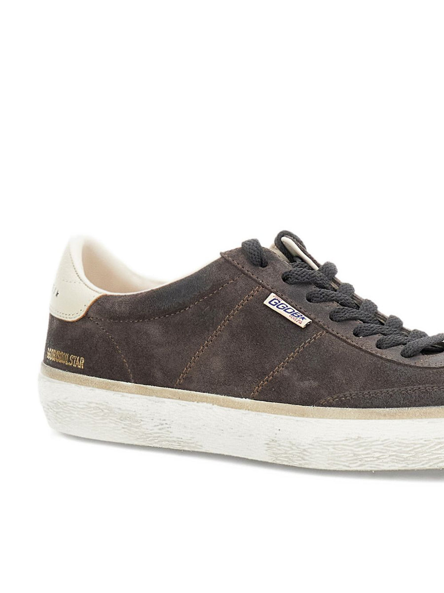 Golden Goose Soul Star Sneakers For Men Distressed Luxury Craftsmanship Brown Suede Upper
