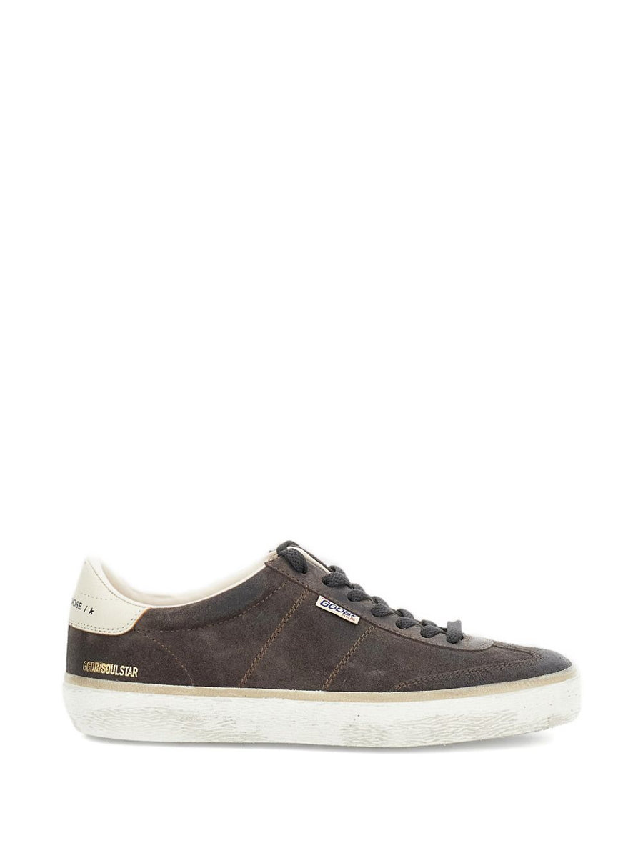 Golden Goose Soul Star Sneakers For Men Distressed Luxury Craftsmanship Brown Suede Upper