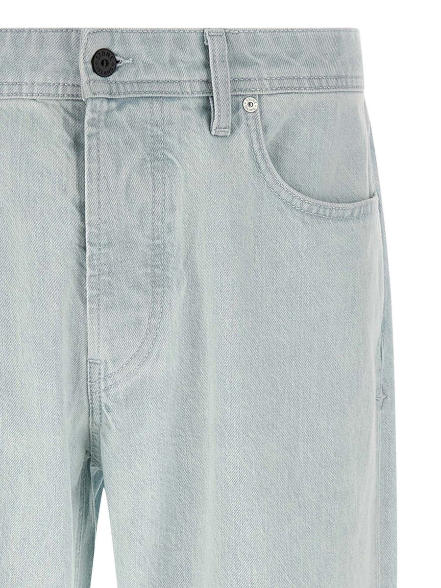 Stone Island Navy Denim Jeans 100 Percent Cotton Five Pocket