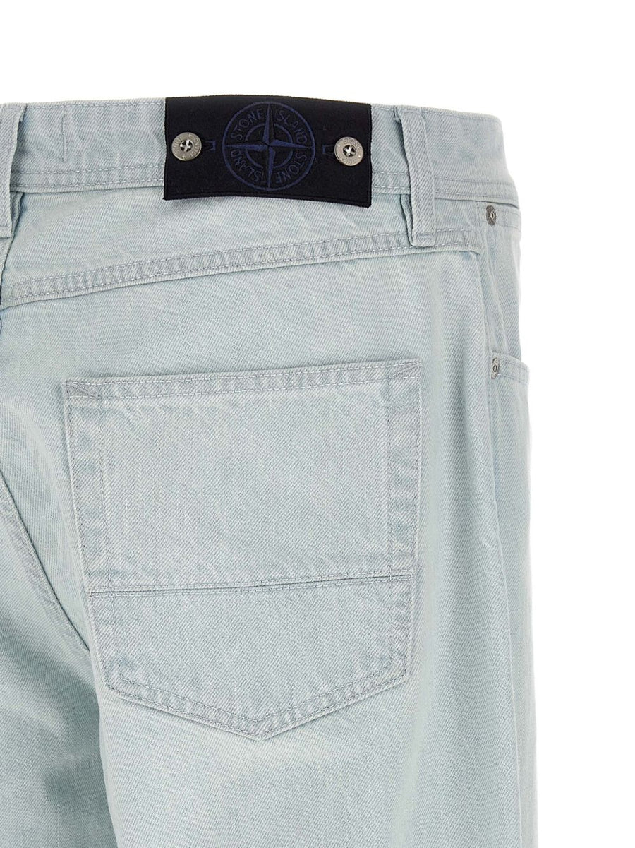 Stone Island Navy Denim Jeans 100 Percent Cotton Five Pocket