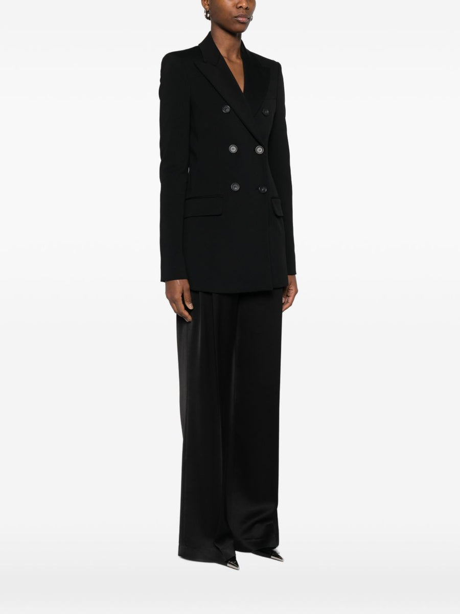 Sportmax Pre Nylon Blouson Jacket for Women, Stretch Nylon, Structured Double Breasted, Desk to Dinner Chic