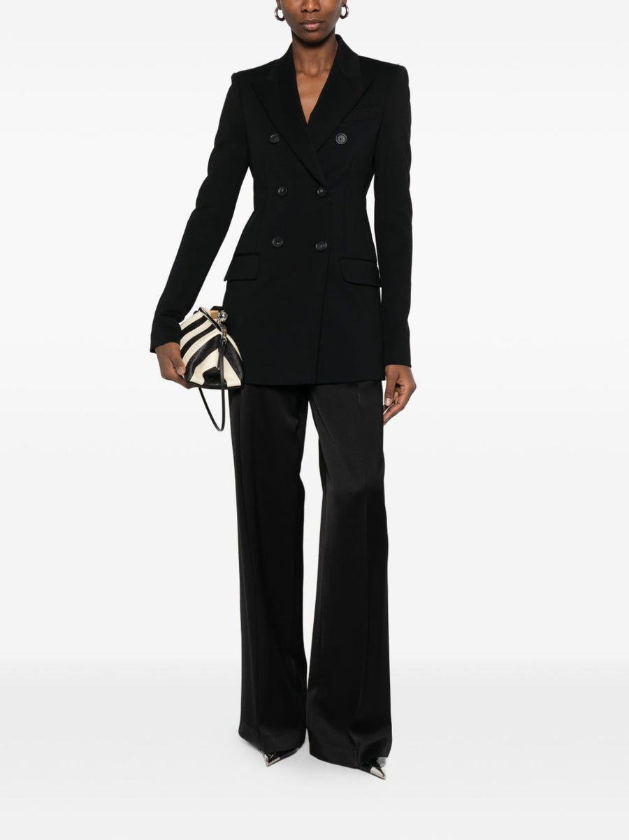 Sportmax Pre Nylon Blouson Jacket for Women, Stretch Nylon, Structured Double Breasted, Desk to Dinner Chic