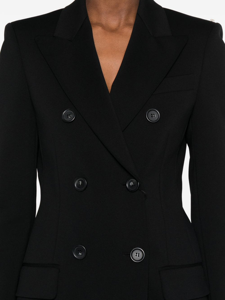 Sportmax Pre Nylon Blouson Jacket for Women, Stretch Nylon, Structured Double Breasted, Desk to Dinner Chic