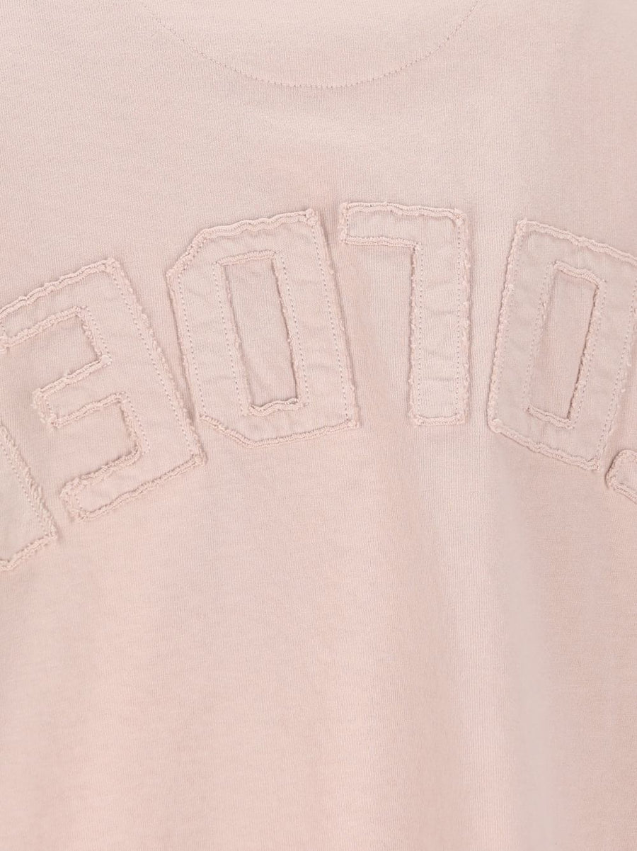 Golden Goose Cotton T Shirt for Women with Neutral Applique Detailing Luxurious Everyday Wear