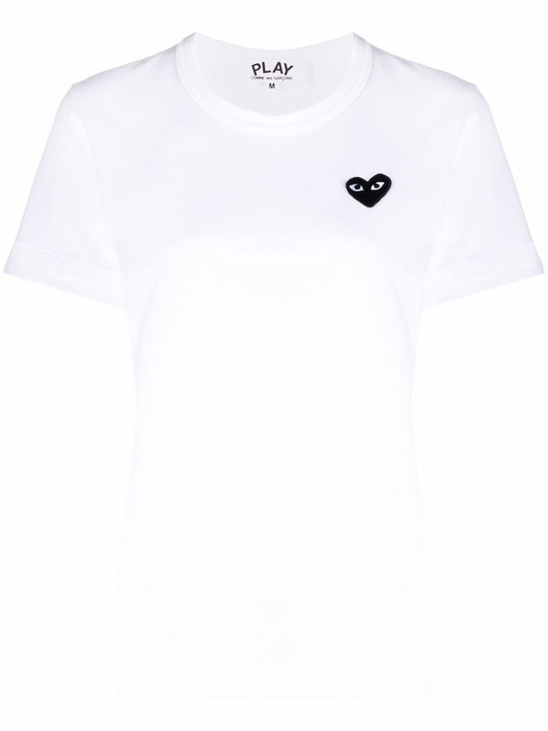 Comme Des Garcons White Cotton Logo T Shirt for Men Premium Designer Topwear SS26 Collection
