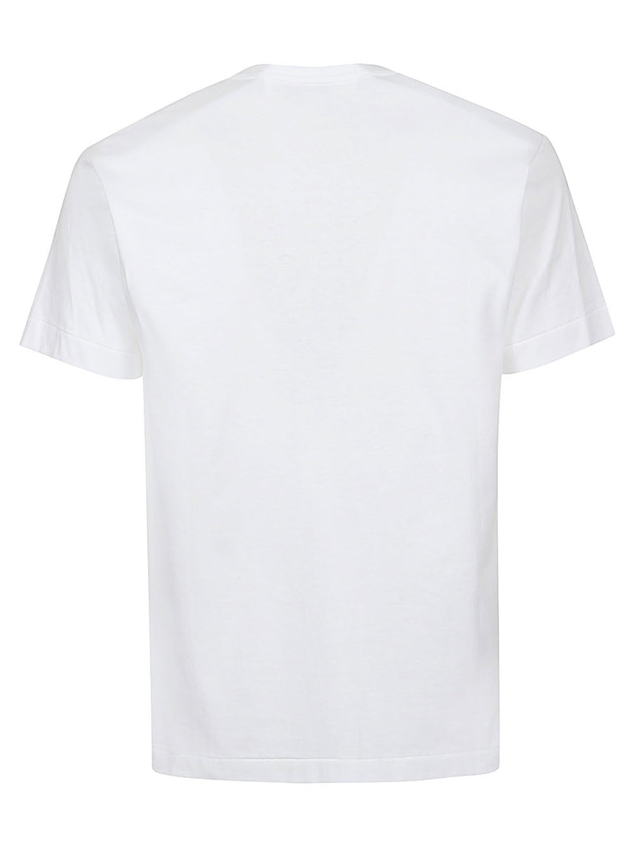 Comme Des Garcons Cotton T Shirt White With Black Heart Print Unisex Designer Essential