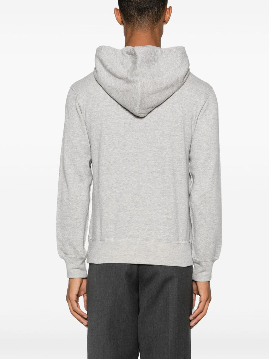 Comme Des Garçons Cotton Hoodie For Men Minimalist Streetwear Chest Logo Front Pocket