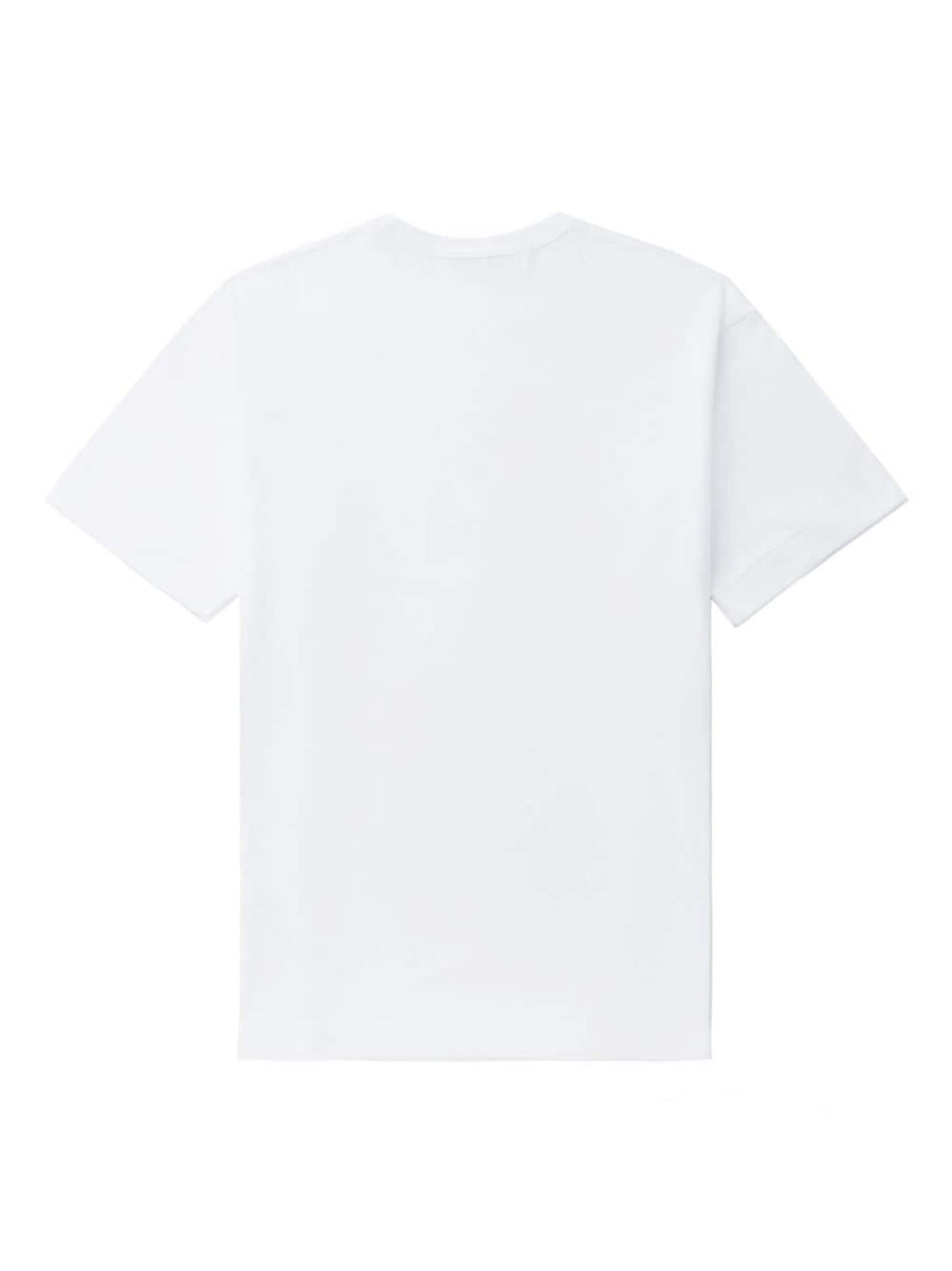 Comme Des Garcons Cotton T Shirt White Lightweight Jersey With Heart Print For Men Luxury