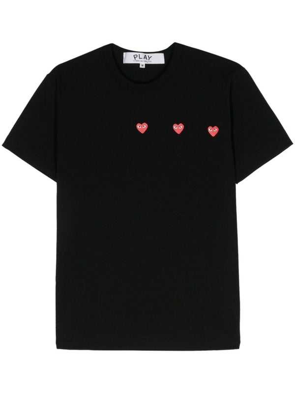 Comme Des Garcons Cotton T Shirt Premium Unisex Black Heart Print Everyday Essential