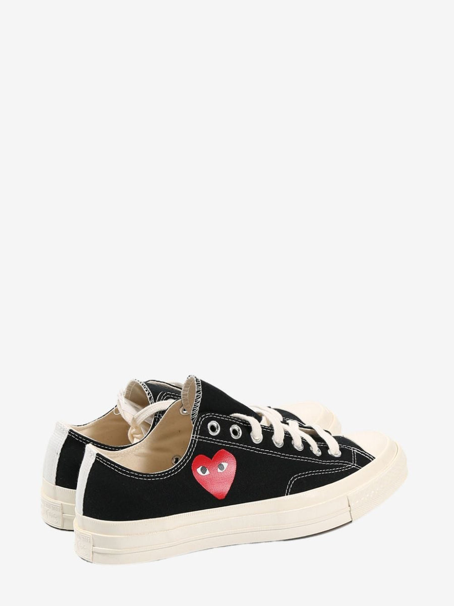 Comme Des Garcons Chuck Taylor Sneakers For Women Black Monochrome Luxury Designer Edge Streetwear Everyday Wear