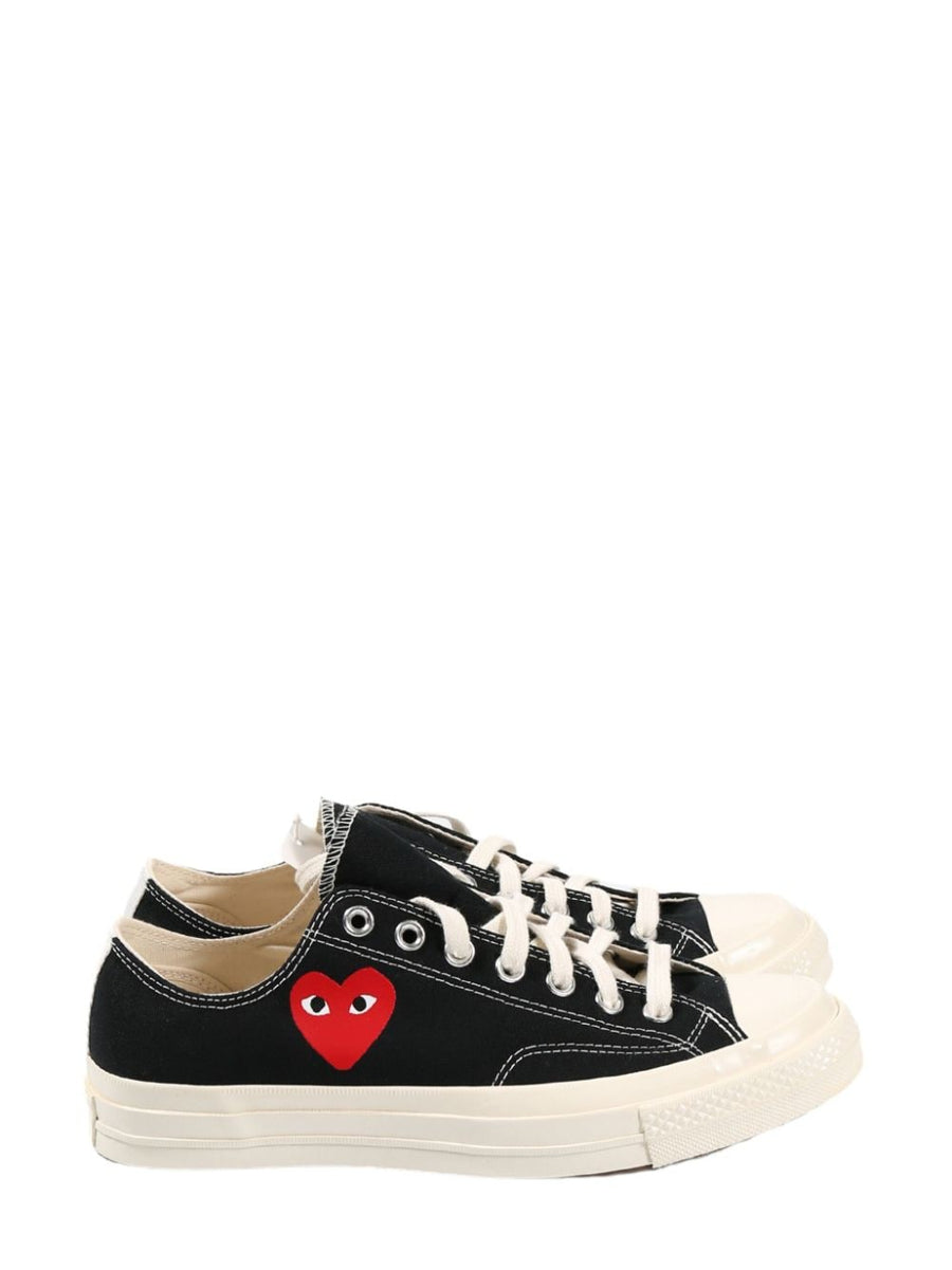 Comme Des Garcons Chuck Taylor Sneakers For Women Black Monochrome Luxury Designer Edge Streetwear Everyday Wear