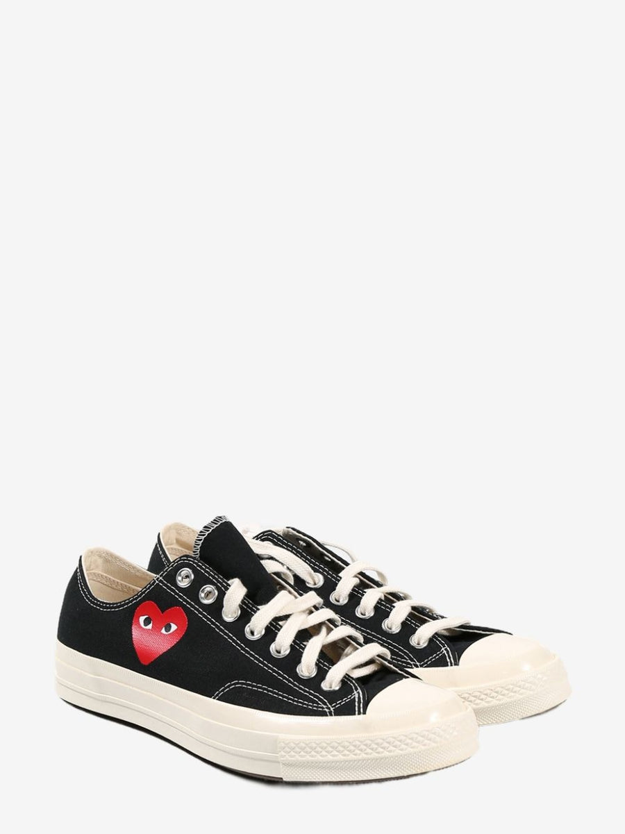 Comme Des Garcons Chuck Taylor Sneakers For Women Black Monochrome Luxury Designer Edge Streetwear Everyday Wear