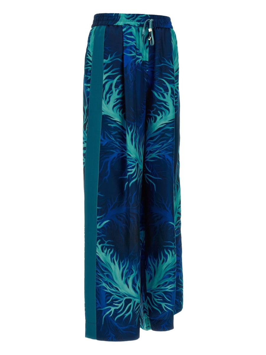 F.R.S . Printed silk trousers