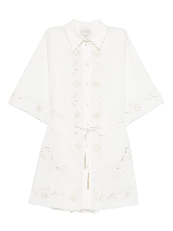 Forte Forte Embroidered cotton shirtdress