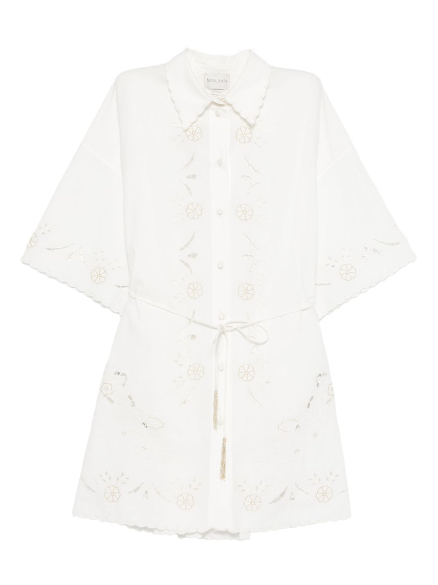 Forte Forte Embroidered cotton shirtdress