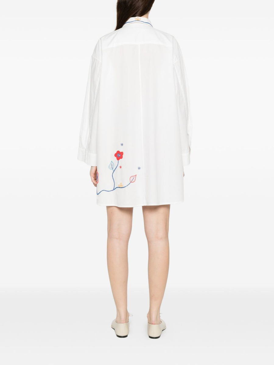 Forte Forte Embroidered Cotton Shirt for Women Lightweight Floral Embroidery Quiet Luxury
