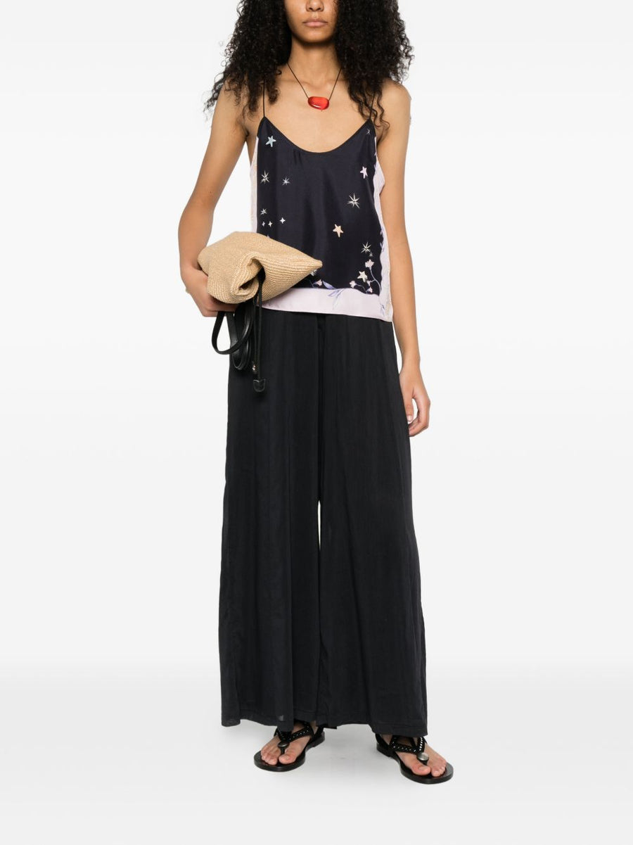 Forte Forte Voile Cotton Silk Trousers For Women High Waist Wide Leg Elegant Wardrobe Staple