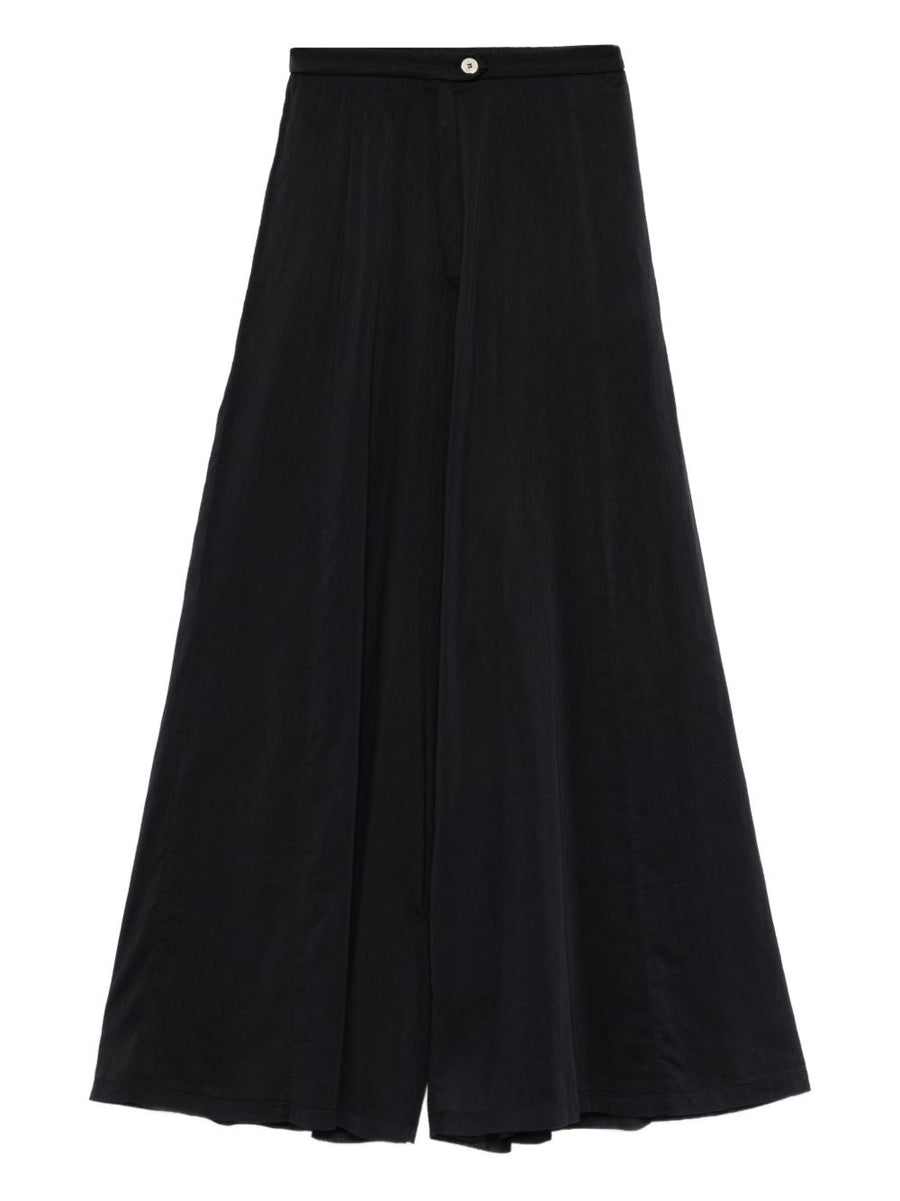 Forte Forte Voile Cotton Silk Trousers For Women High Waist Wide Leg Elegant Wardrobe Staple