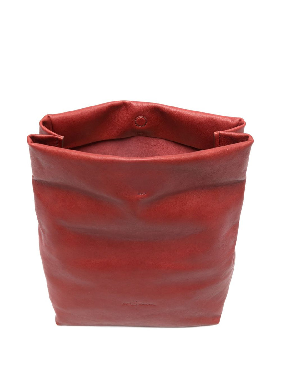 Cortana Delhi Leather Clutch Rolltop With Embossed Logo For Women Luxury Evening Party Bag