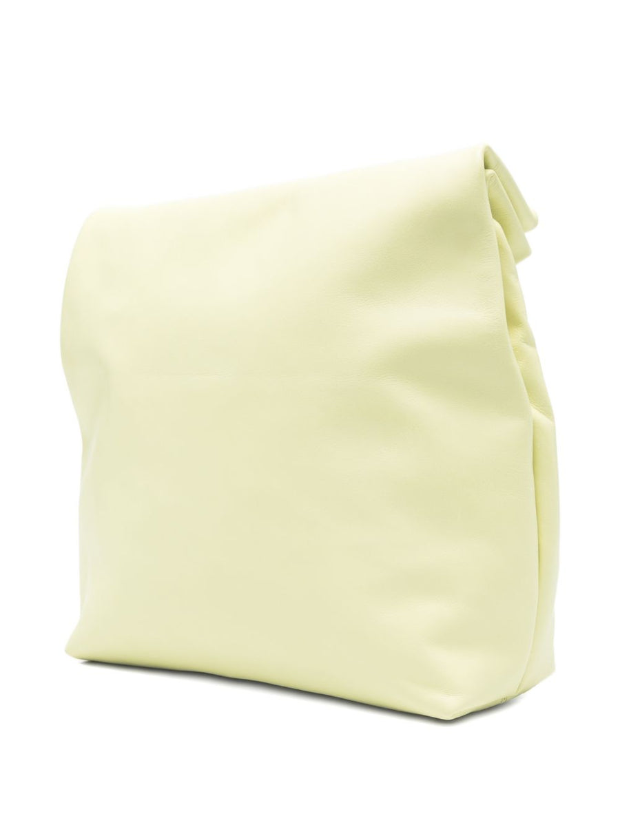 Cortana Delhi S Large Yellow Calf Leather Clutch For Women