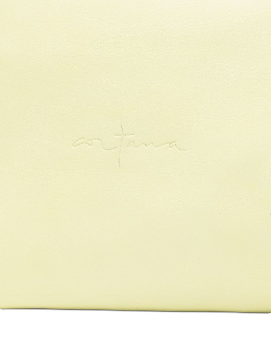 Cortana Delhi S Large Yellow Calf Leather Clutch For Women