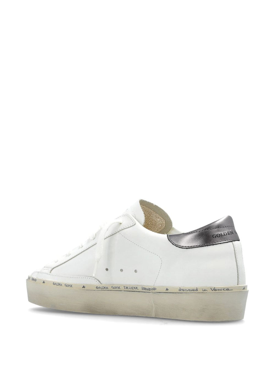 Luxurious Golden Goose Hi Star Sneakers Women White Star Motif Platform Heel Perforated Detailing