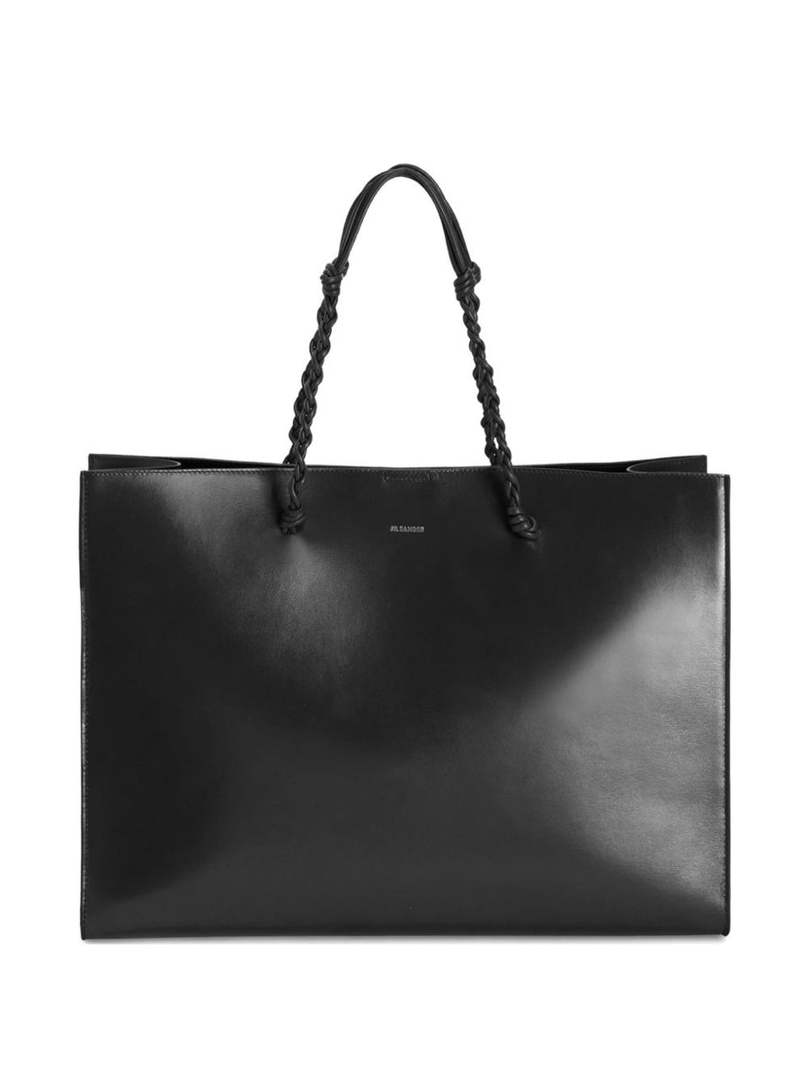 Jil Sander Tote Tangle Handknotted Calf Leather Shopper With Magnetic Closure For Women
