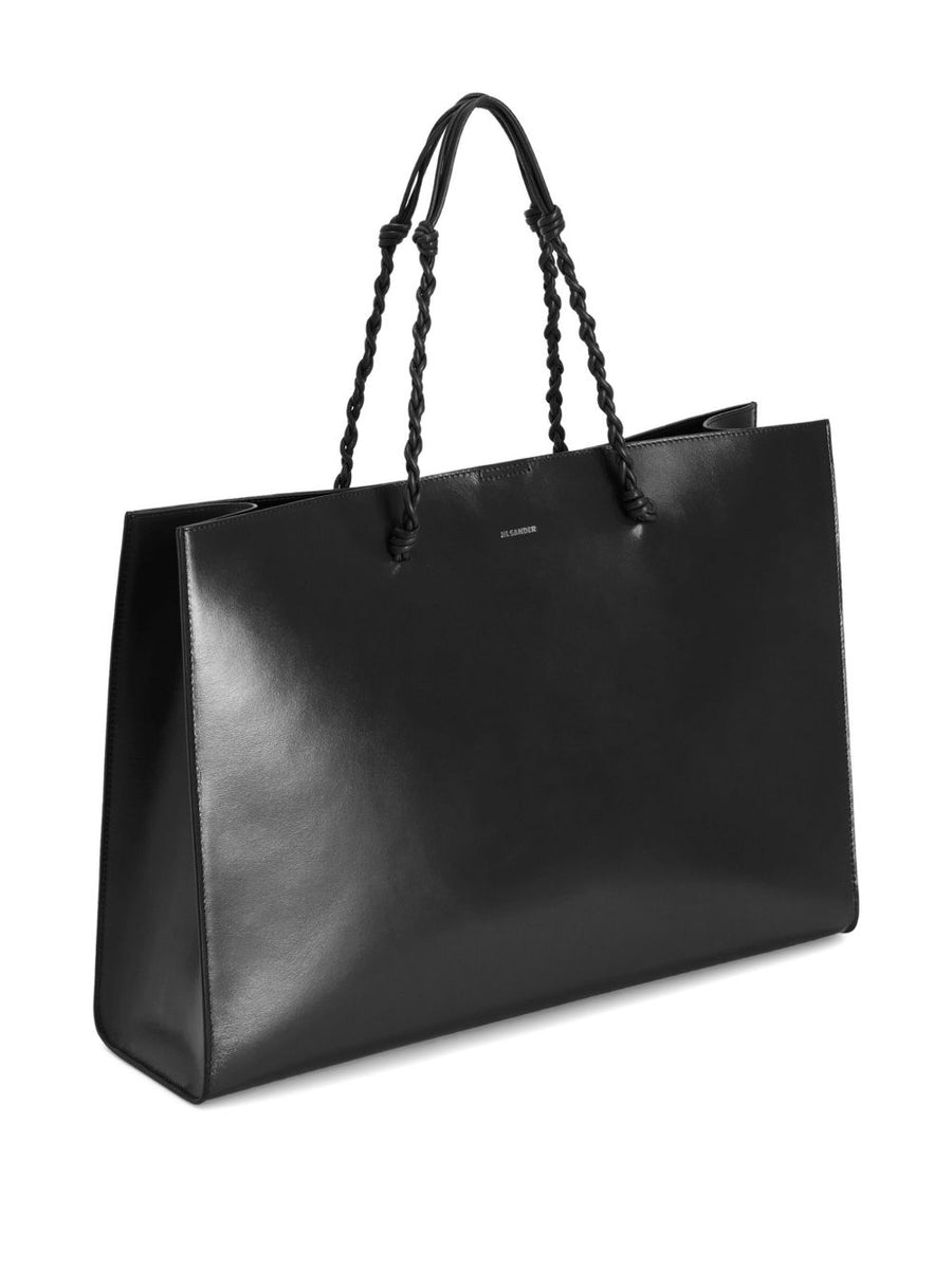 Jil Sander Tote Tangle Handknotted Calf Leather Shopper With Magnetic Closure For Women