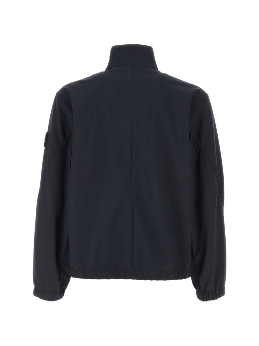 Stone Island Compass Badge Zipped Jacket For Men Navy Detachable Compass Badge Lightweight Premium Luxury Outerwear